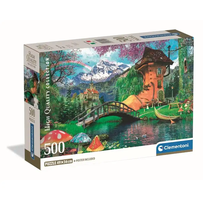 Erbjudandet går snart ut | Clementoni Jigsaw Puzzle The Old Shoe House 500pcs. 2D Pussel