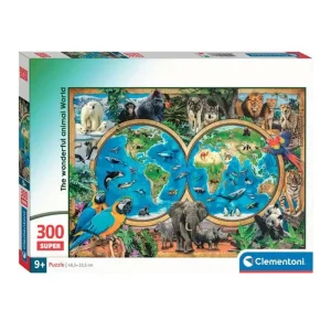 Bästa pris - Clementoni Jigsaw Puzzle Super Color The Wonderful Animal World 300pcs. 2D Pussel