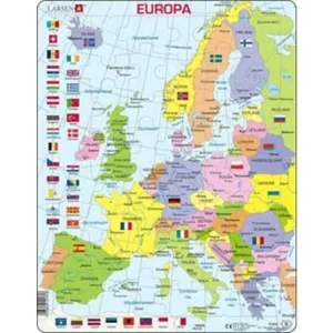 Enkel retur - Larsen Puzzles Puzzle Europe (tall format) - 48 pieces Maxi (36.5x28.5 cm) 2D Pussel