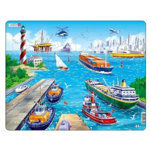 Larsen Puzzles Puzzle Harbor - 35 pieces Maxi (36.5x28.5 cm) 2D Pussel - Nyhet hos oss