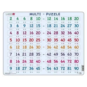 Selecta Play Larsen Jigsaw Puzzle Learning to Count - Tables 80 pcs. 2D Pussel | Expressleverans