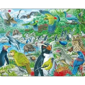 Larsen Puzzles Puzzle Wildlife in New Zealand - 53 pieces Maxi (36.5x28.5 cm) 2D Pussel | Extra bra pris