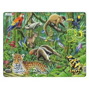 Trygg betalning | Selecta Play Larsen Jigsaw Puzzle Animals - South American Rainforest 70 pcs. 2D Pussel