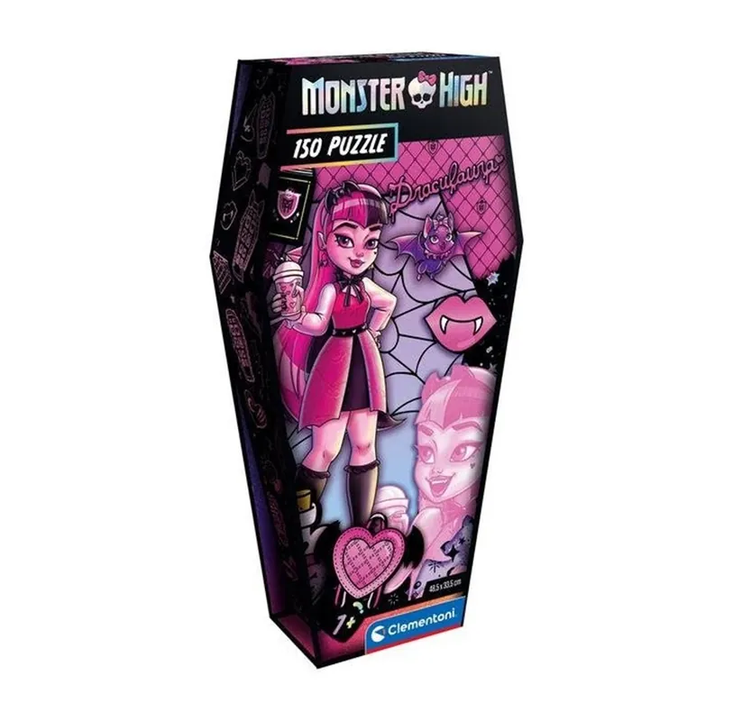 Enkel retur | Clementoni Puzzle Monster High Coffin Pack Dracul 150 pieces 2D Pussel