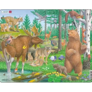Dagens deal | Larsen Puzzles Puzzle Forest Animals - 29 pieces Maxi (36.5x28.5 cm) 2D Pussel