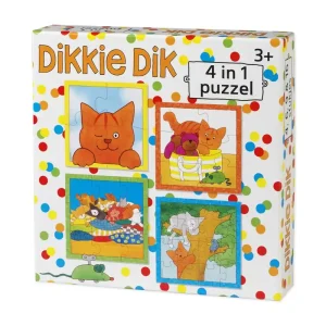 Bambolino Toys Dikkie Dik Puzzle 4in1 2D Pussel | Direkt från fabriken