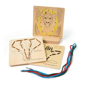 Bigjigs Wooden Puzzle by Numbers - Jungle 8 piece Trä - Tidsbegränsat erbjudande