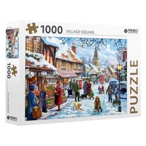 Rebo Publishers Jigsaw puzzle Village Square - 1000 pcs. 2D Pussel - Passa på nu