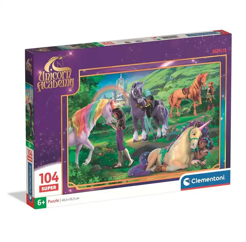 Clementoni Puzzle Super Unicorn Academy -2- 104 pieces 2D Pussel - Tidsbegränsat erbjudande