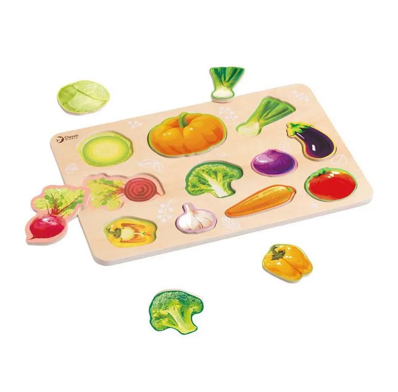 Classic World Wooden Puzzle Vegetables Trä - Rekommenderas