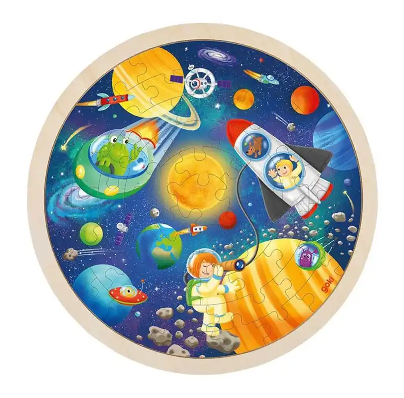 Goki Wooden Jigsaw Puzzle Around Space Travel 57pcs. Trä | Köp idag