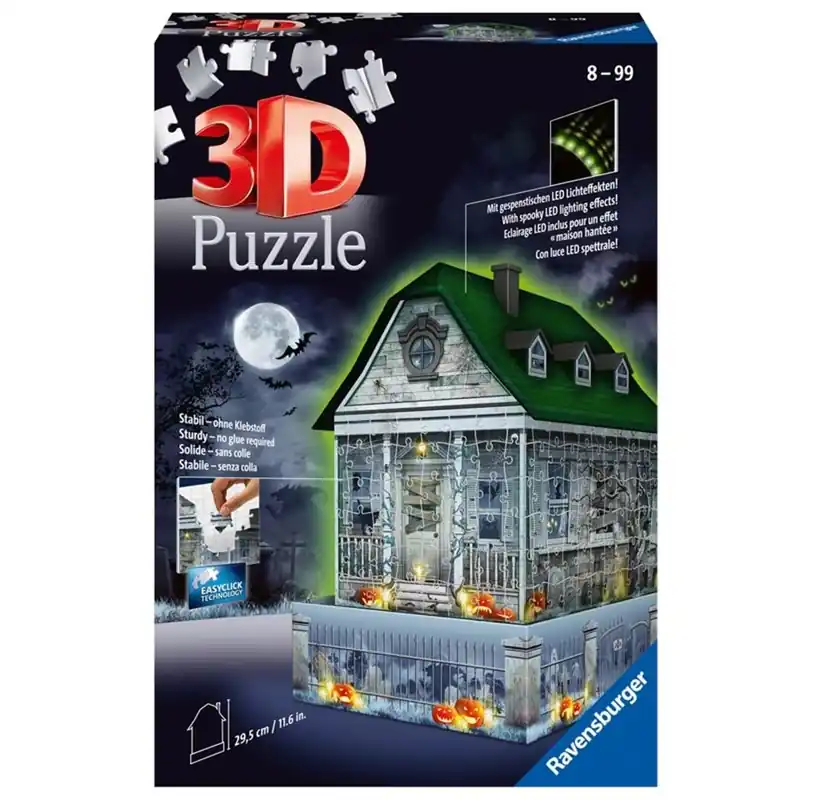 Outlet | Ravensburger 3D Puzzle Buildings Night Light Haunted House 216p