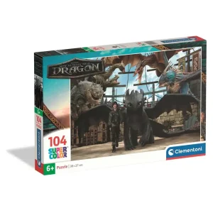 Få kvar i lager - Clementoni How To Train Your Dragon 2025 puzzle 104 pieces 2D Pussel