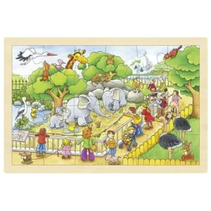 Populär | Goki Jigsaw puzzle 24 pcs - Visit at the Zoo Trä