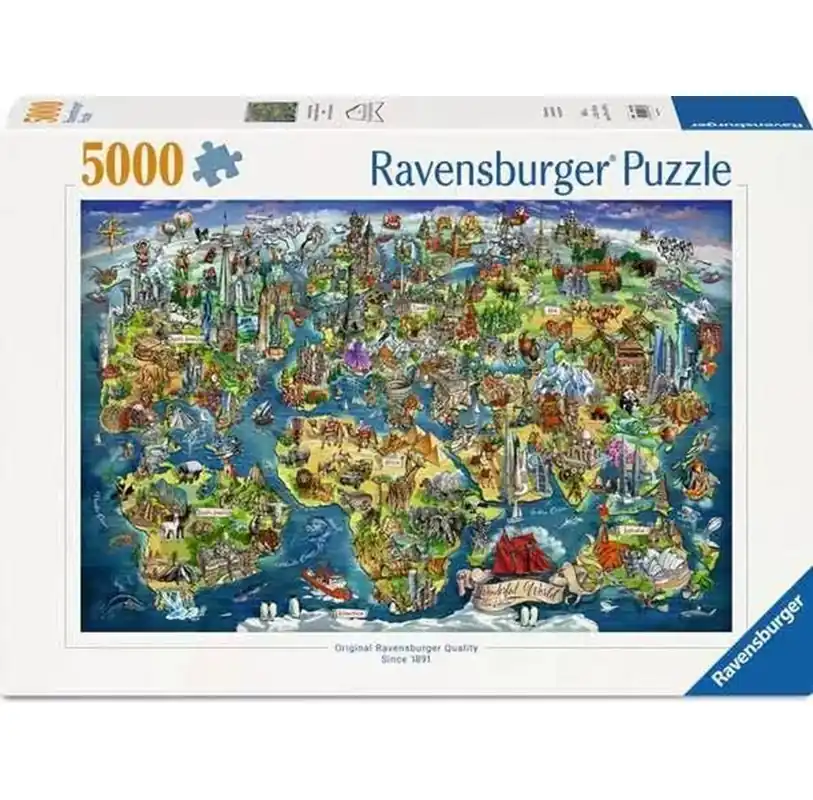 Ravensburger World Map 5000p - 14+ | Specialerbjudande