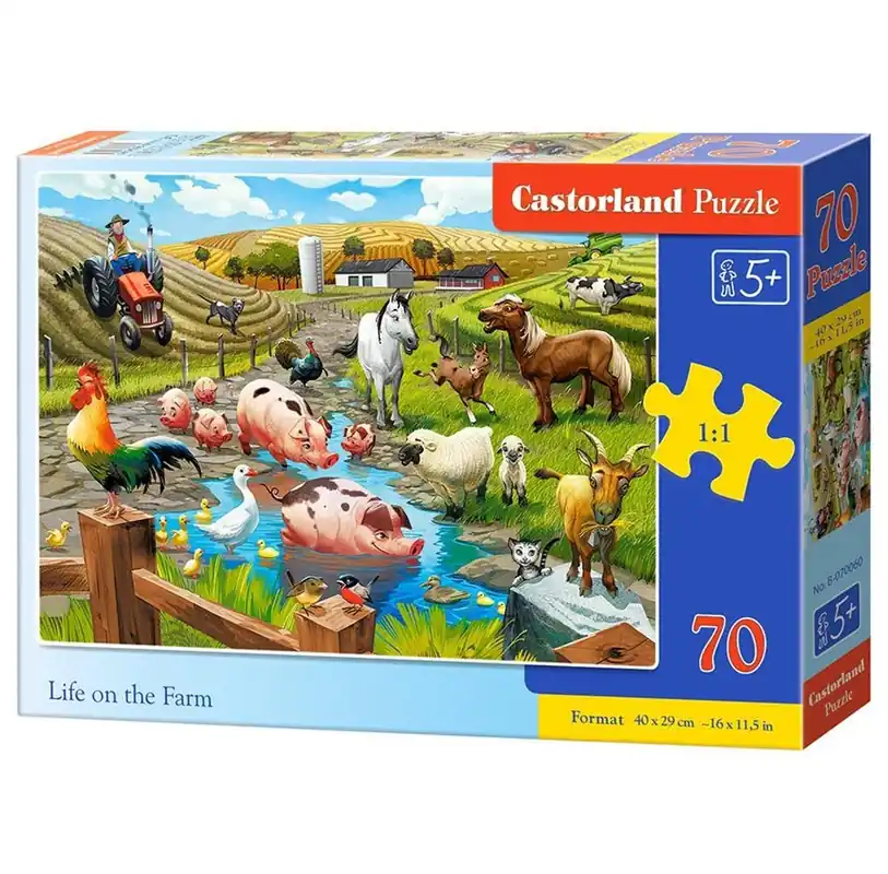 Castorland Farm Life Puzzle - 70 Pcs - 5+ Years 2D Pussel - Superpris