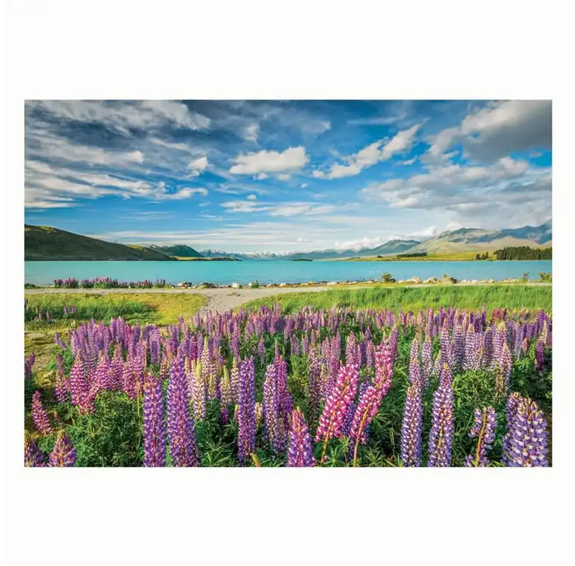 Toppkvalitet | Clementoni Jigsaw Puzzle Flowers at Lake Tekapo 1500pcs. 2D Pussel