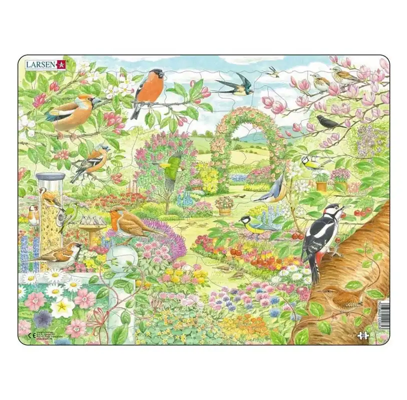 Larsen Puzzles Puzzle birds and flowers in the garden - 60 pieces Maxi (36.5x28.5 cm) 2D Pussel - Köp idag