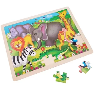 Direkt från tillverkaren | Playwood Wooden Jigsaw Puzzle Wild Animals Trä