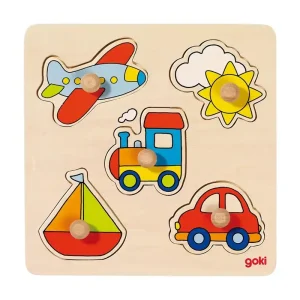 Goki Wooden Stud Puzzle Vehicles Trä | Kan beställas online
