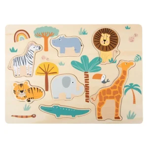 Handla online - Small Foot - Wooden Puzzle Safari Trä