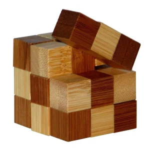 Eureka 3D Bamboo Brain Puzzle Snake Cubes 3D pusselspel - Passa på