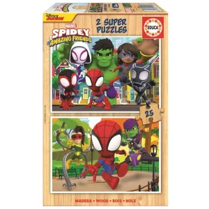Under begränsad tid - Educa 2x25 Spidey m häftiga vänner trä