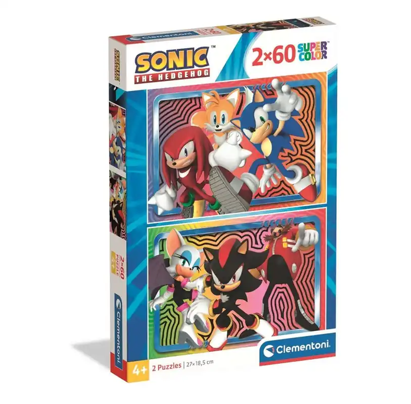 Clementoni Puzzle Sonic 2x60 pieces (2025) 2D Pussel | Bästsäljare