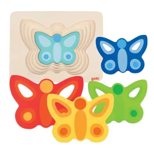 Goki Layer Puzzle Butterfly 5 Layers Trä | Finns nu