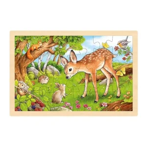 Goki Wooden Jigsaw Puzzle Deer 24 pcs. - Nyhet hos oss