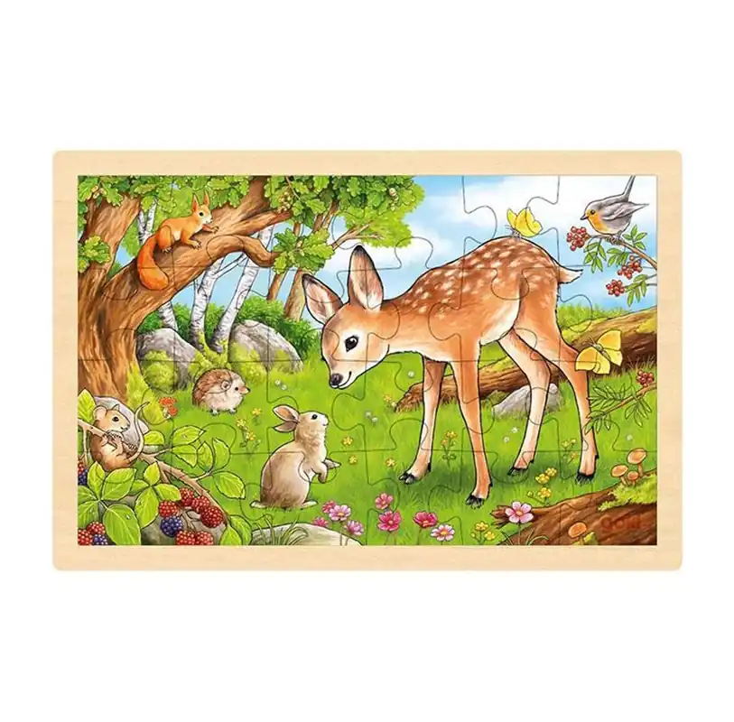 Goki Wooden Jigsaw Puzzle Deer 24 pcs. - Nyhet hos oss