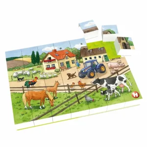 Hubelino Block Puzzle Life on the Farm 35st. - Lägg i varukorg