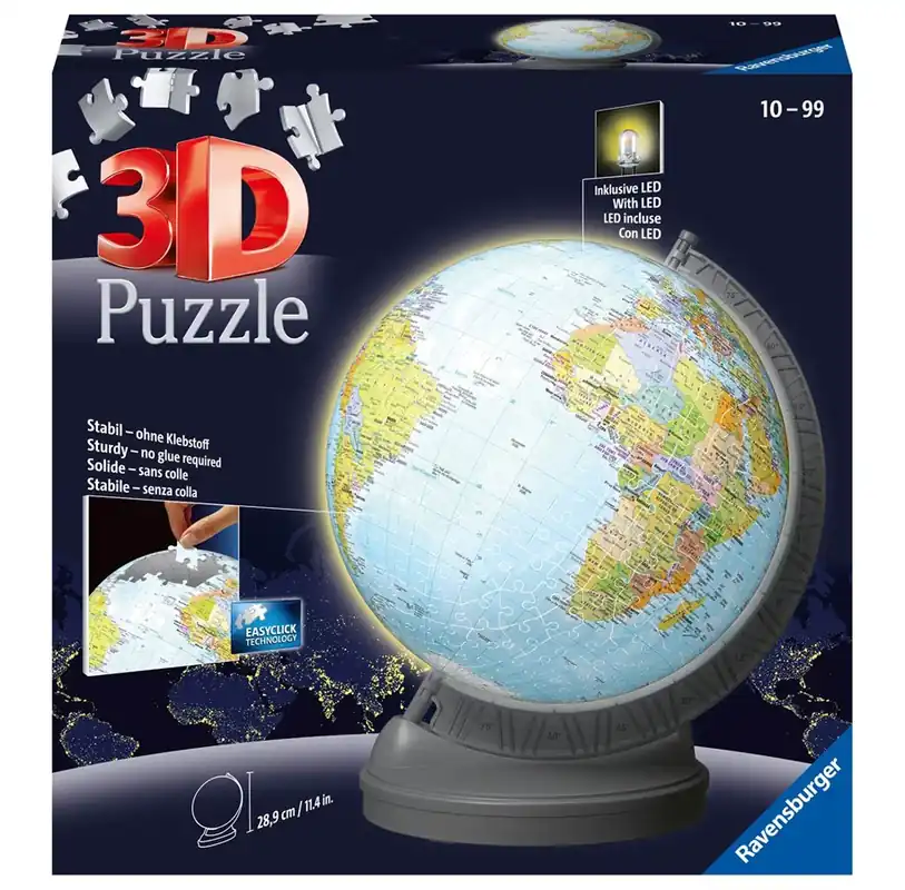 Ravensburger Globe With Light 540p 3D pusselspel | Spara nu