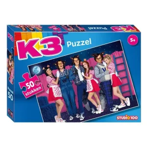 Precis tillagt | Studio 100 K3 Jigsaw Puzzle 3 Piglets and the Wolves 50 pcs.