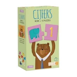 Rebo Publishers Puzzle2 - Book Numbers with 10 Puzzles 2D Pussel | Få kvar i lager