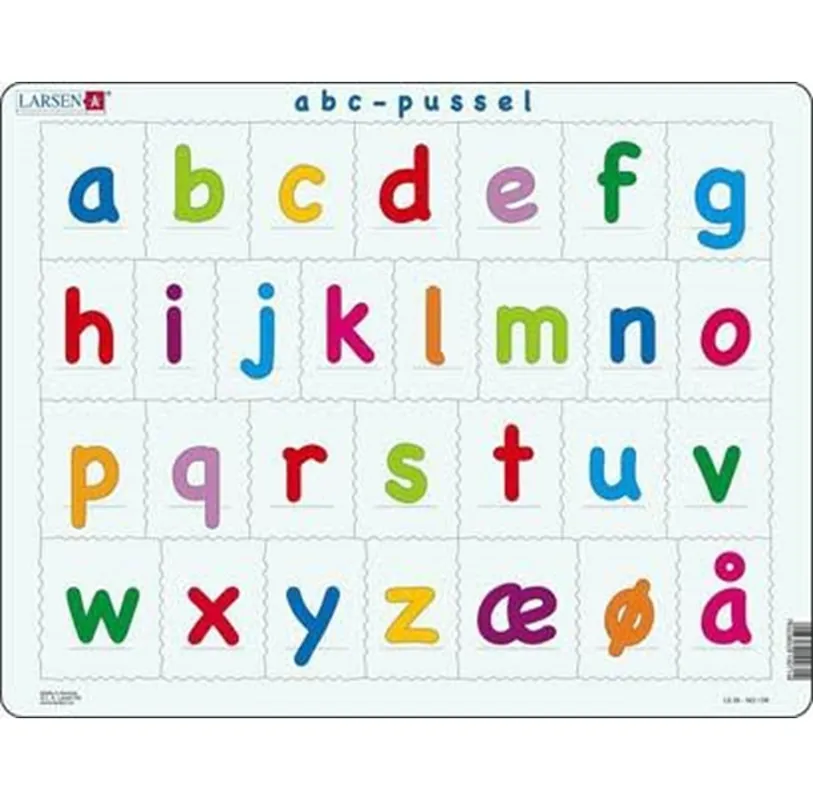 Larsen Puzzles Puzzle Alphabet (lowercase letters) - 29 pieces Maxi (36.5x28.5 cm) 2D Pussel | Dagens deal