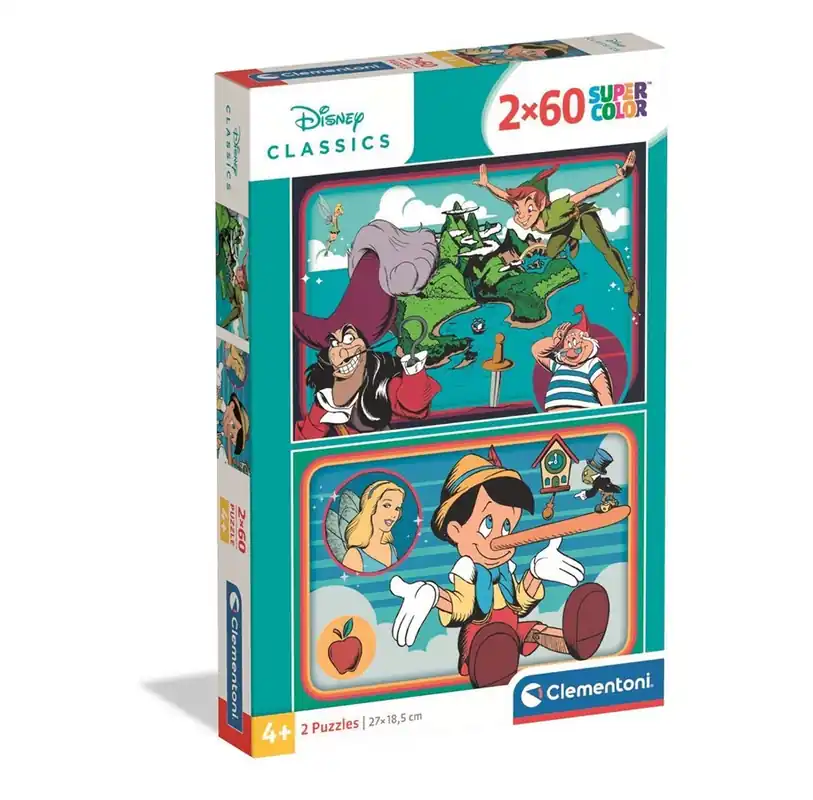 Clementoni Puzzle WD Classic 2x60 pieces 2D Pussel | Bra pris