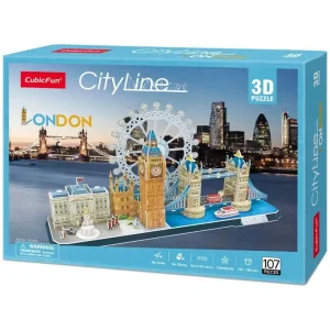 Cubic Fun City Line London 3 D 107 pcs 3D pusselspel | Kampanj