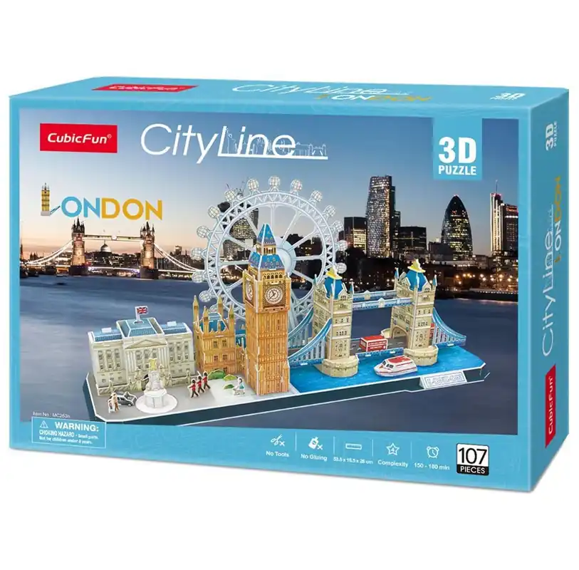 Cubic Fun City Line London 3 D 107 pcs 3D pusselspel | Kampanj