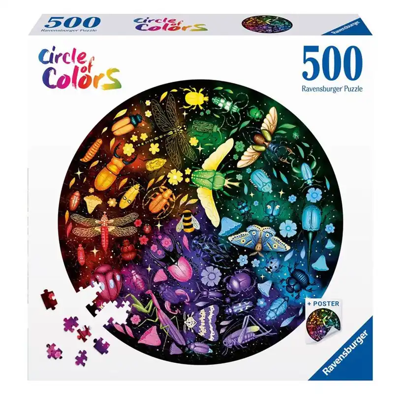 Ravensburger Jigsaw puzzle Circle of Colors Insects 500 pcs. | Nyhet i webbutiken