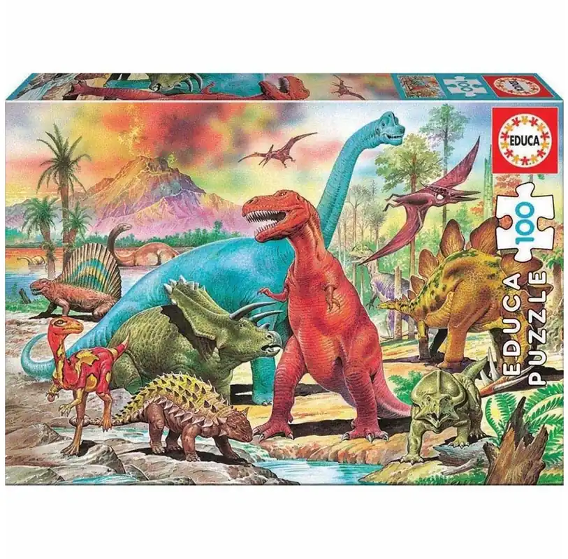Hög kvalitet | Educa Pussel Dinosaurer 100