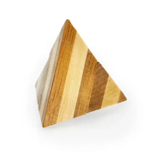 Lågt pris - Eureka 3D Bamboo Brain Puzzle Pyramid 3D pusselspel