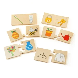 Bigjigs Wooden Jigsaw Puzzle Things That Go Together 32pcs. Trä | Nedsatt pris