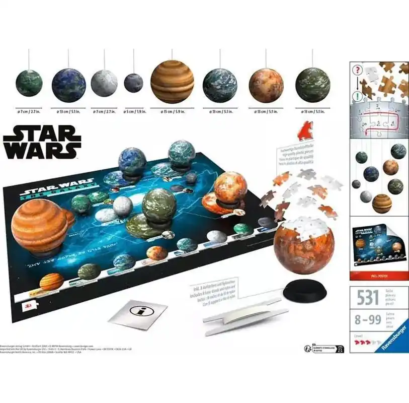 Ravensburger 3D Puzzle Star Wars Planet Of The Galaxy 531st. 3D pusselspel | Erbjudande