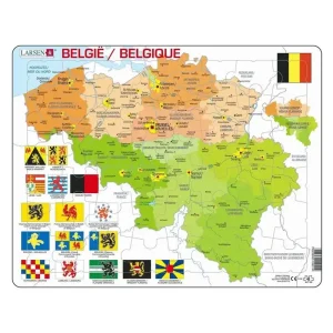 Fyndpris | Selecta Play Larsen Jigsaw Puzzle Map Belgium 48 pcs. 2D Pussel