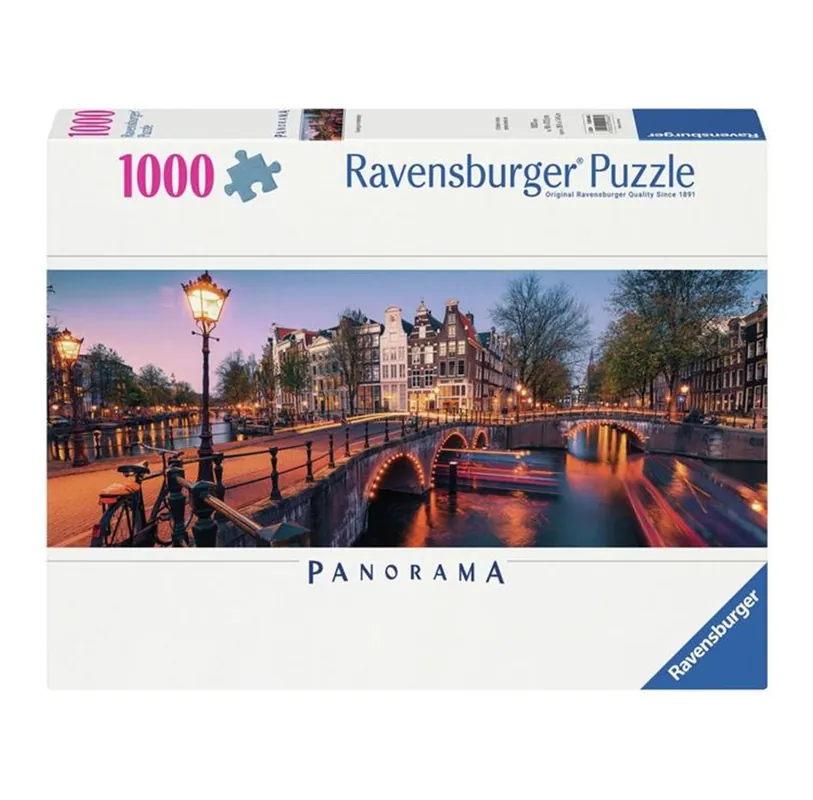 Ravensburger Puzzle Night in Amsterdam 1000 pcs. 2D Pussel | Precis tillagt