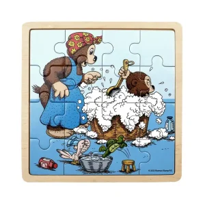 Reapris | Rasmus Klump - Framed Wooden Puzzle - Bath Time
