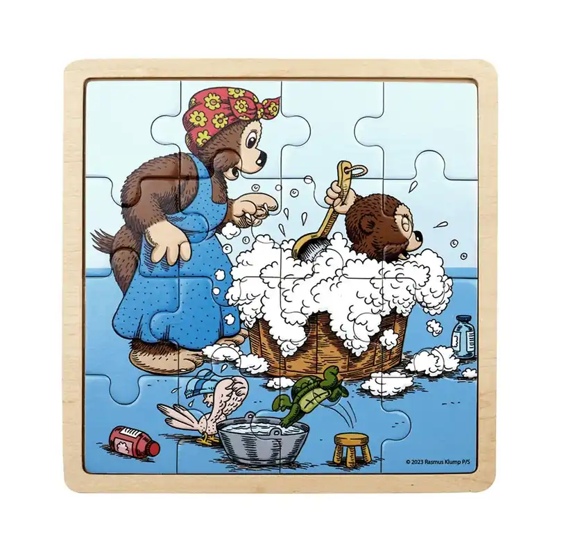 Reapris | Rasmus Klump - Framed Wooden Puzzle - Bath Time