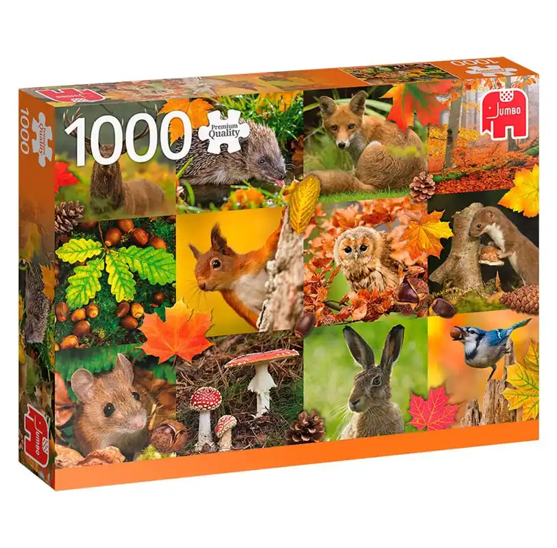 Handla nu - Jumbo Puzzle - Autumn Animals (1000 pcs)