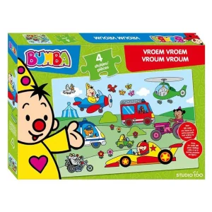 Spara mer | Studio 100 Bumba Puzzle Vroem Vroem - 4pcs. 2D Pussel